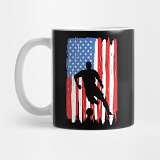 American Flag Soccer Graphic Mug